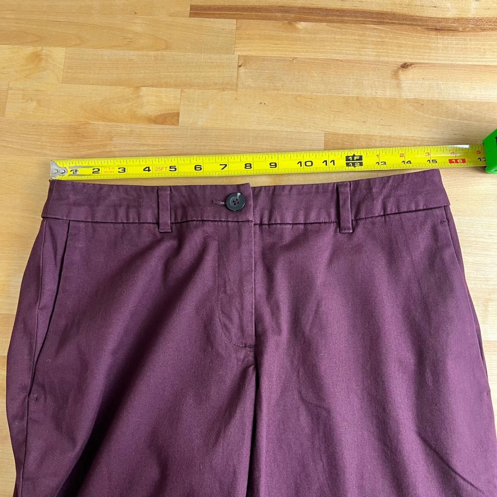 Wildfang The Essential Trouser Size 4 Merlot Purple NEW Chino Work Pants - Picture 8 of 11